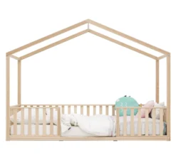 Huisbed Robin 90x200 - Naturel 6 Huisbed Robin 90x200 - Naturel -Babyproducten bopita huisbed robin 90x200 naturel 2