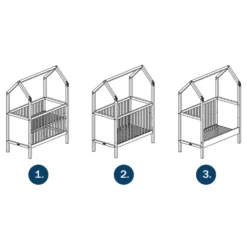 My First House Bedbank 70x140 - Wit -Babyproducten bopita my first house bedbank 70x140 wit 3