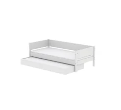 White Daybed Met Logeerbed Wit 190cm