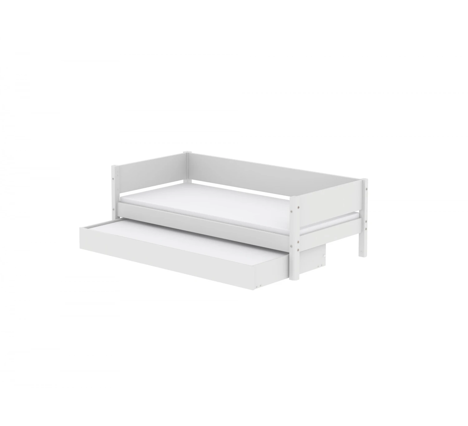 White Daybed Met Logeerbed Wit 200cm 1 White Daybed Met Logeerbed Wit 200cm