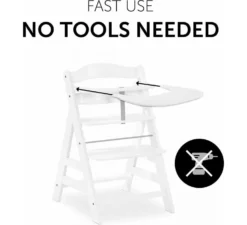 HAUCK Alpha Click Tray - White -Babyproducten hauck alpha click tray white 3