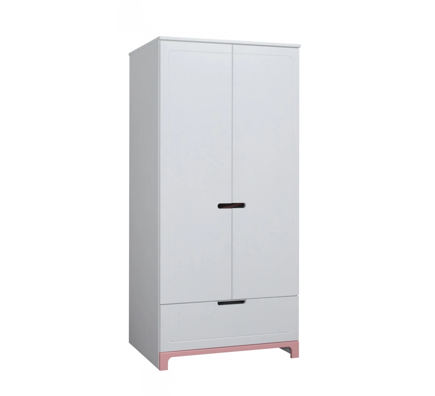 Mini 2-deurskast Wit/roze 1 Mini 2-deurskast Wit/roze