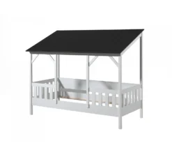 Huisbed Zwart Dak 90x200